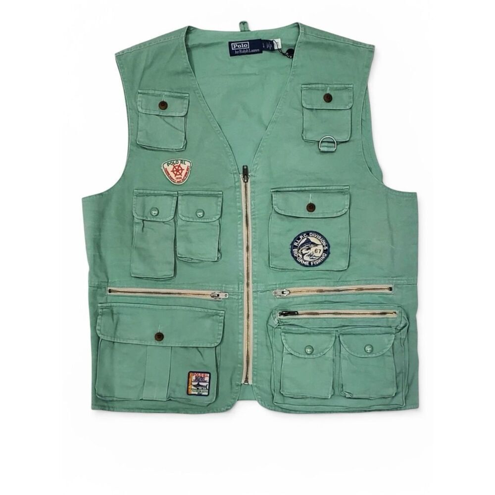 Polo Ralph Lauren Boys Size 6 Mint Green Key West Fishing Utility Vest NWT Rare